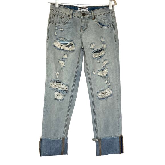 One Teaspoon Free Love Awesome Baggies Ripped Distressed Boyfriend Jeans Size 24 - Picture 1 of 16